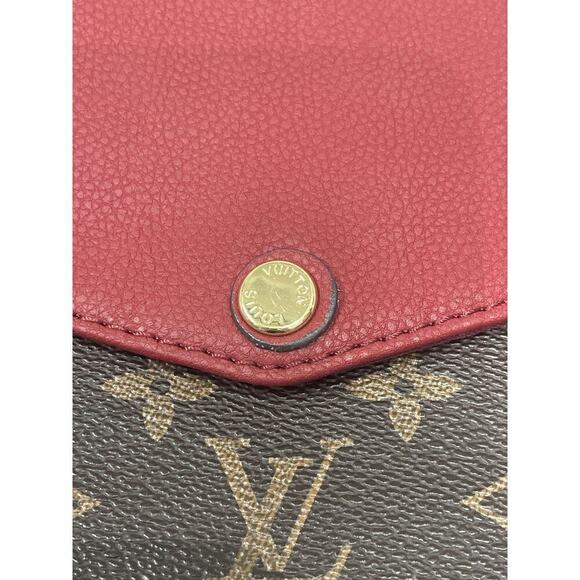 Louis Vuitton Monogram Canvas and Red Leather Crossbody Bag - Picture 7 of 8